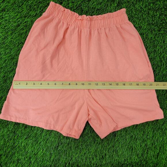 Vintage 80s MOD High-Rise Paperbag Shorts Womens XS/S Peach - Picture 8 of 14